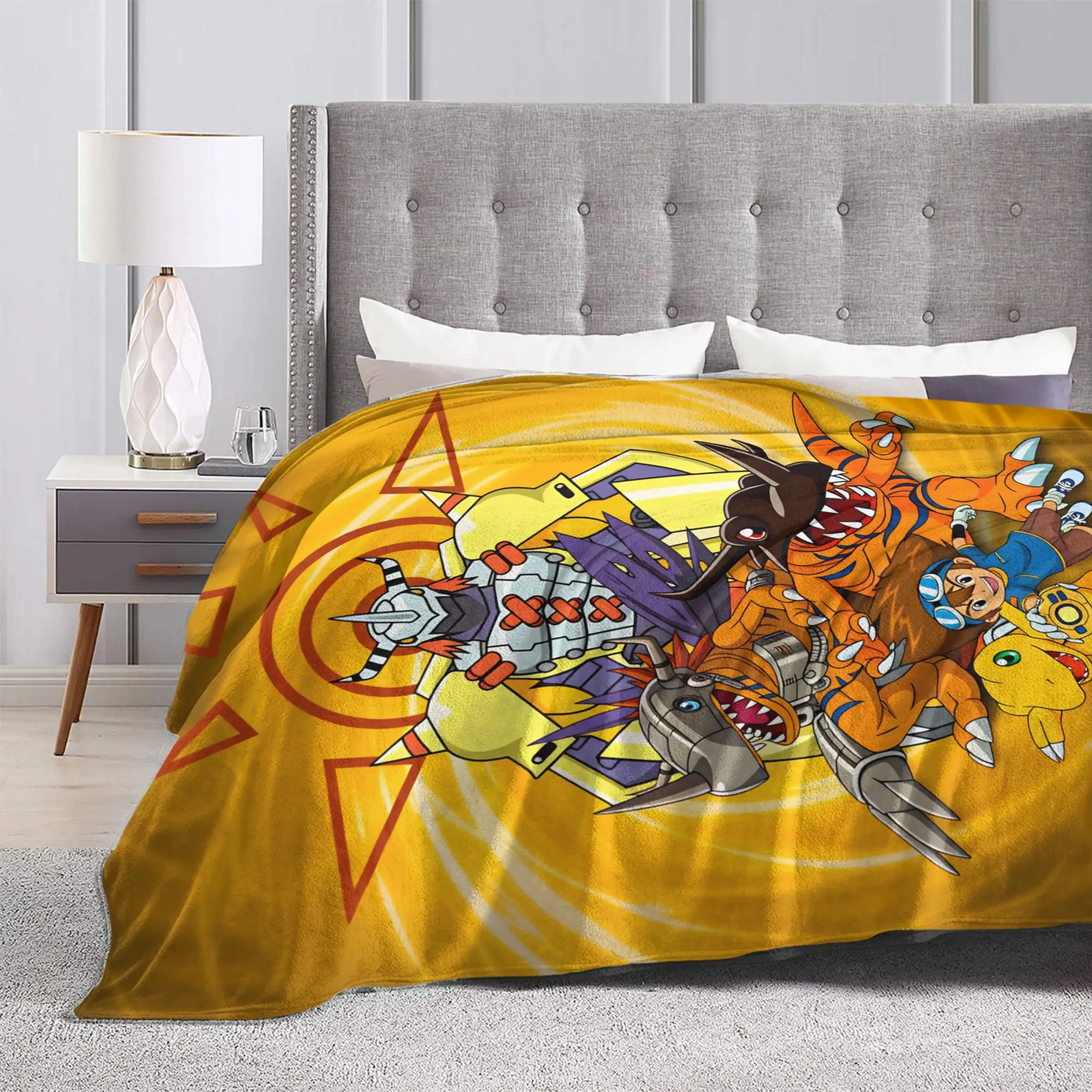 Digimon Ladydevimon Plush Blanket Kids  Flannel Throw Blanket For Living Room Super Warm Design Quality Bedspread Birthday Gift