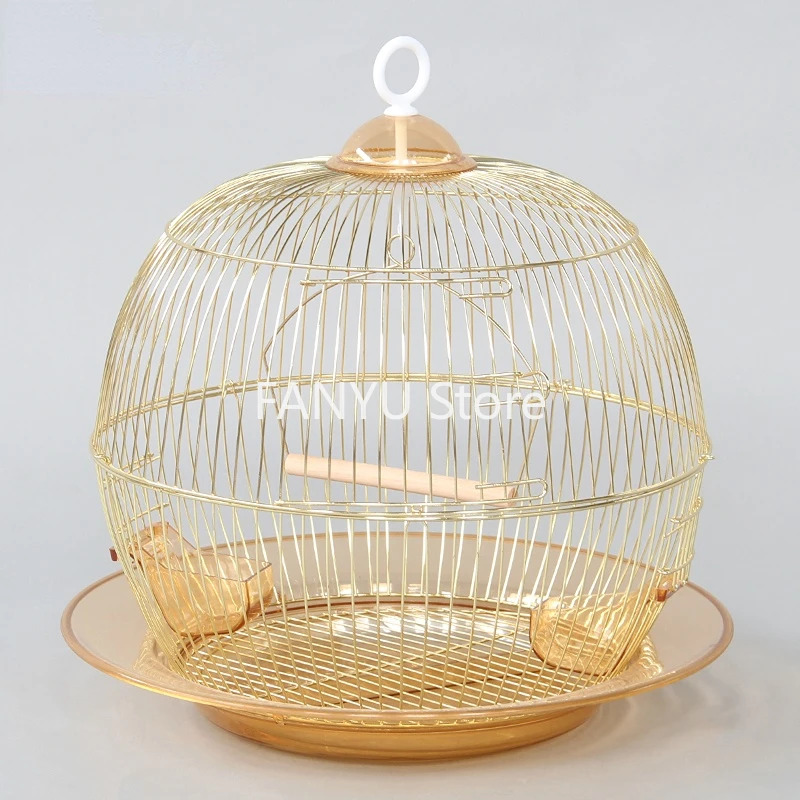 Luxury Round Parrot Bird Cages Canary Outdoors Park Carrier Bird Cages Metal Voladera Para Pajaros Jaulas Pet Products WZ50BC