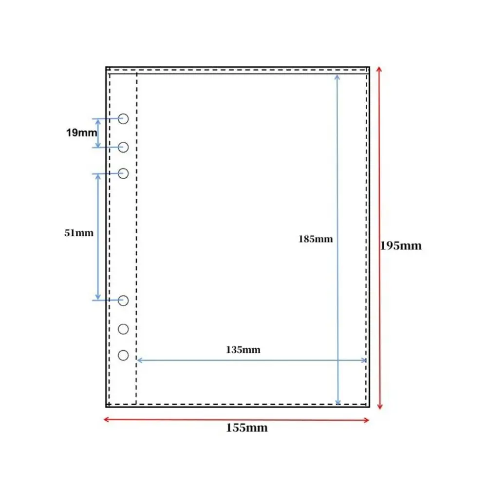 رقيق الدب الموثق Photocard حامل جرو A6 جمع الألبوم دفتر 6 حفرة 4 شبكات بطاقة Photocard الموثق بطاقة التخزين