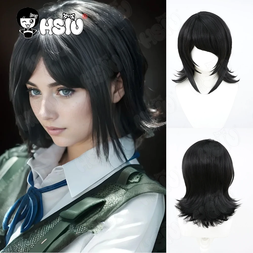 

Ikusaba Mukuro Косплей Парик Волокно синтетический парик「HSIU」Короткий черный парик + шапочка для парика Игра Danganronpa Ikusaba Mukuro Косплей