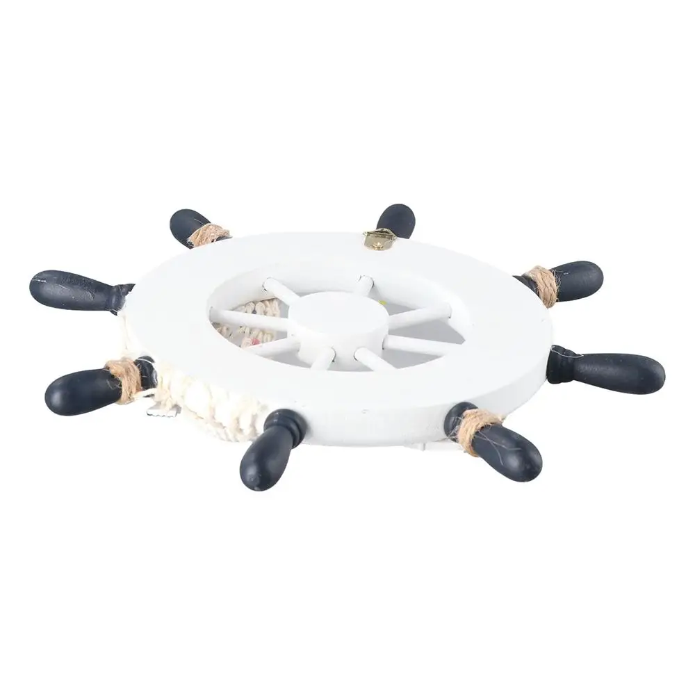 

Декоративное настенное украшение в морском стиле: винтажное деревянное рулевое колесо корабля, рыболовная сеть, подвесное украшение для дома и пляжа