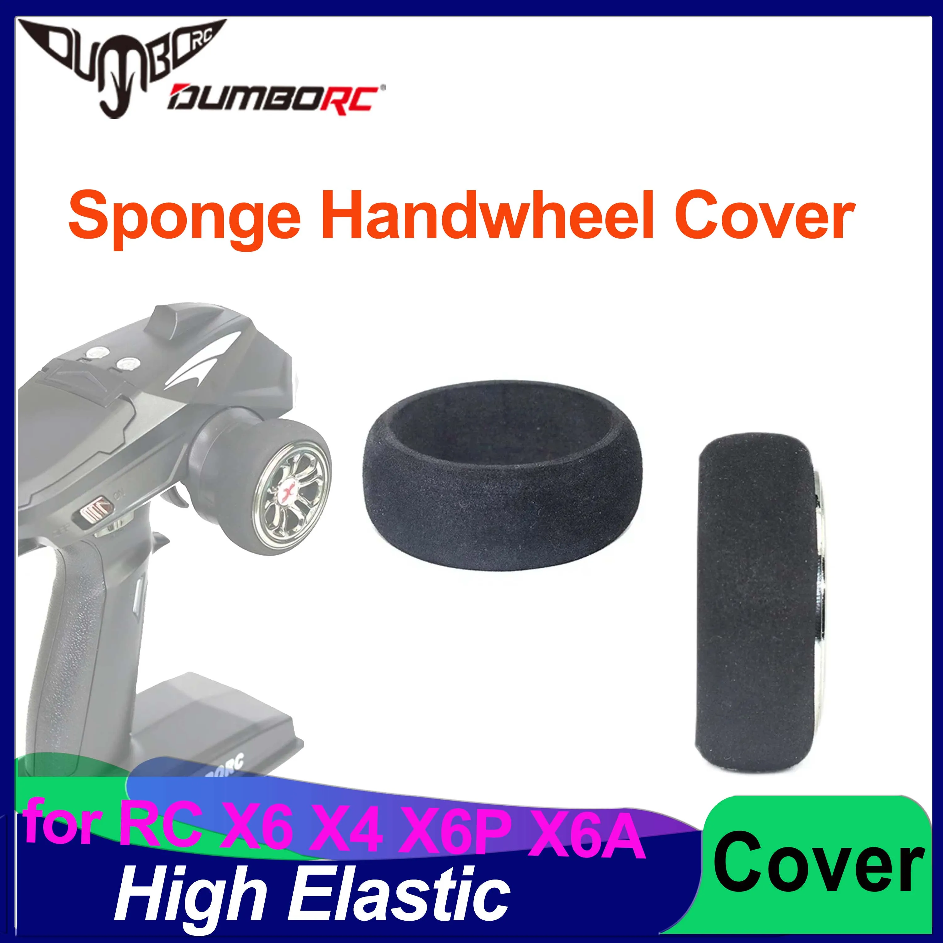 

DUMBORC 1/2/4PCS High Elastic Sponge HandWheel Cover Radio Transmitter for X4 X6 X6A X6P TX Transmitter Handwheel Upgrade Part