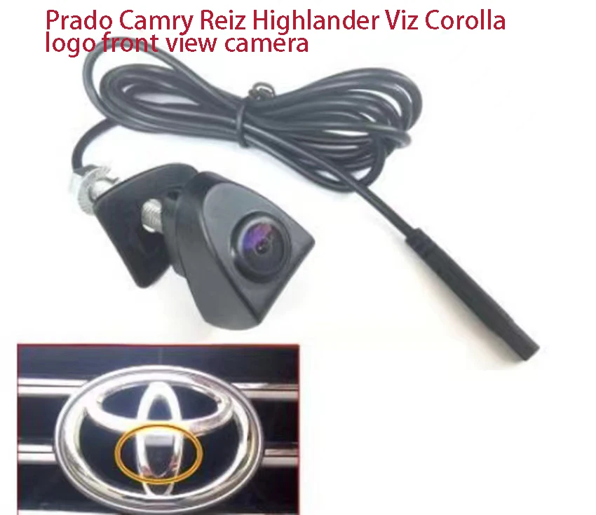 CCD HD Car Front View Logo Embeded Camera For Toyota seriesToyota Prado Highlander installed in the car logo