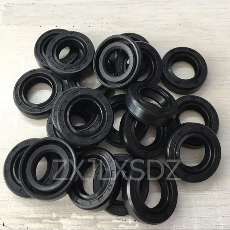 10 Pcs NBR Nitrile Rubber TC Double Lip Oil Seal 11x17/18/20/23/24/25/30x5/6/7/8/9