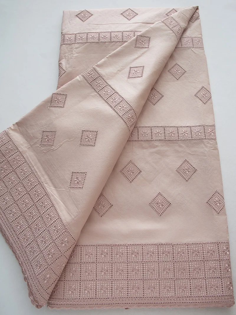 

Nigerian Cotton Lace Fabric High Quality 2025 Embroidered Cotton Swiss Voile Lace Fabric African Party Dress for Women A4217