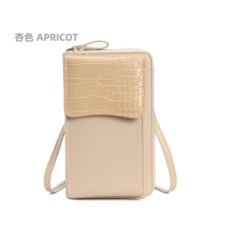 Women's Mini Shoulder Bag with Long Strap Croc Leather Zipper Phone Pocket Wholesale Hasp Closure Summer Colorful Y2K Cool Style