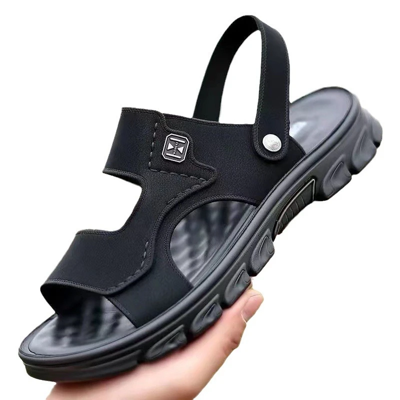 

Летние уличные мужские сандалии, прочные мужские тапочки, модные тапочки на толстой подошве