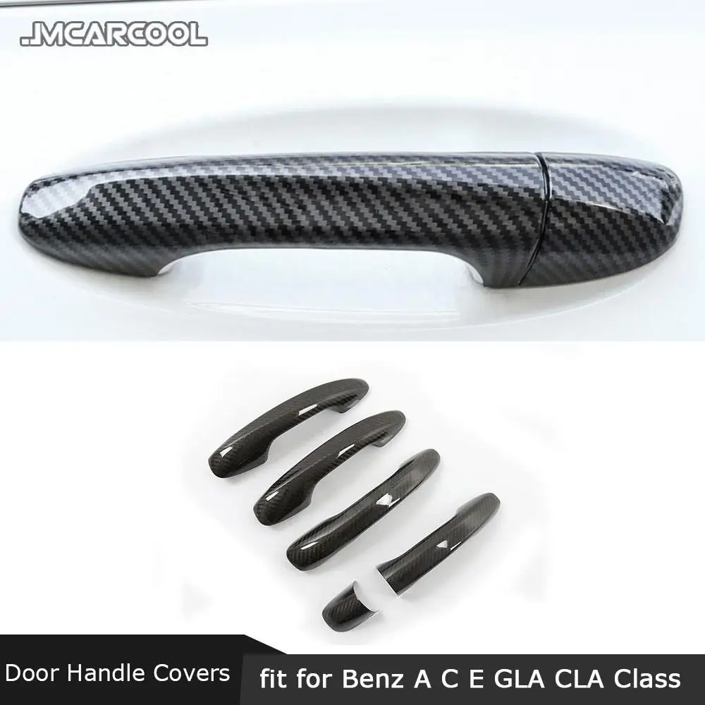 

Carbon Fiber Car Door Handles Cover Trim Sticker Caps For Benz A B C E S GLA GLK CLA CLS GL GLS Class W204 W176 W117 W218 X156