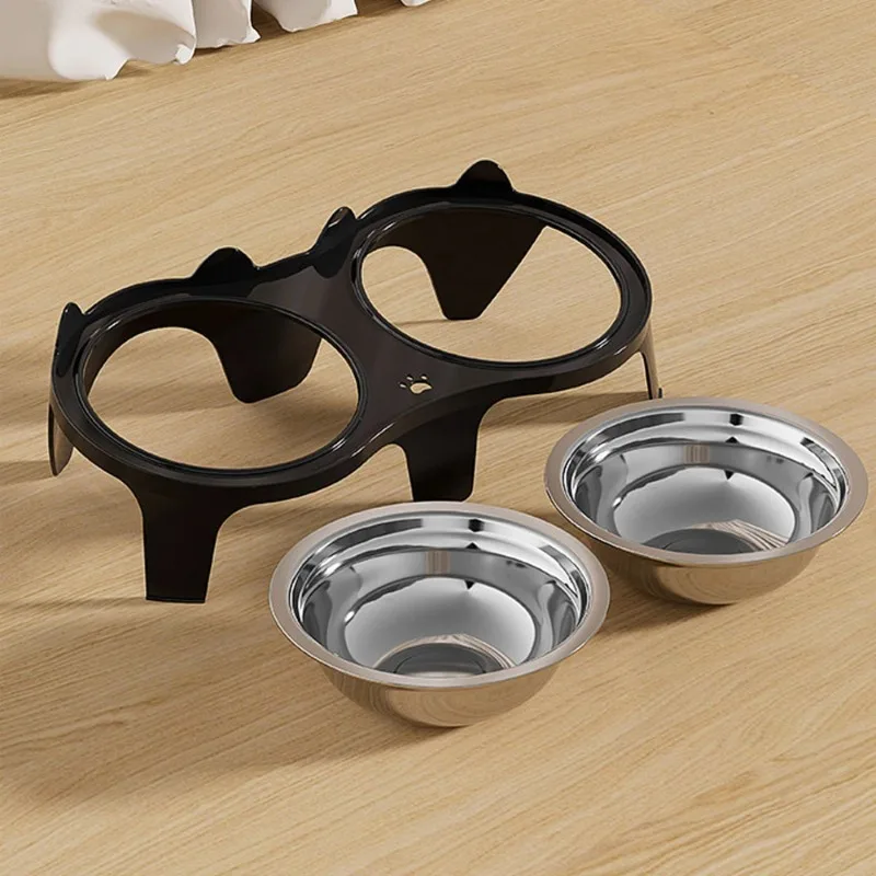 1PC Stainless Steel Cat Food & Water Bowl with Anti-Tip Design Large Capacity Easy-Eat Design for Pet Dog Cat  Feeding Food Bowl image 3