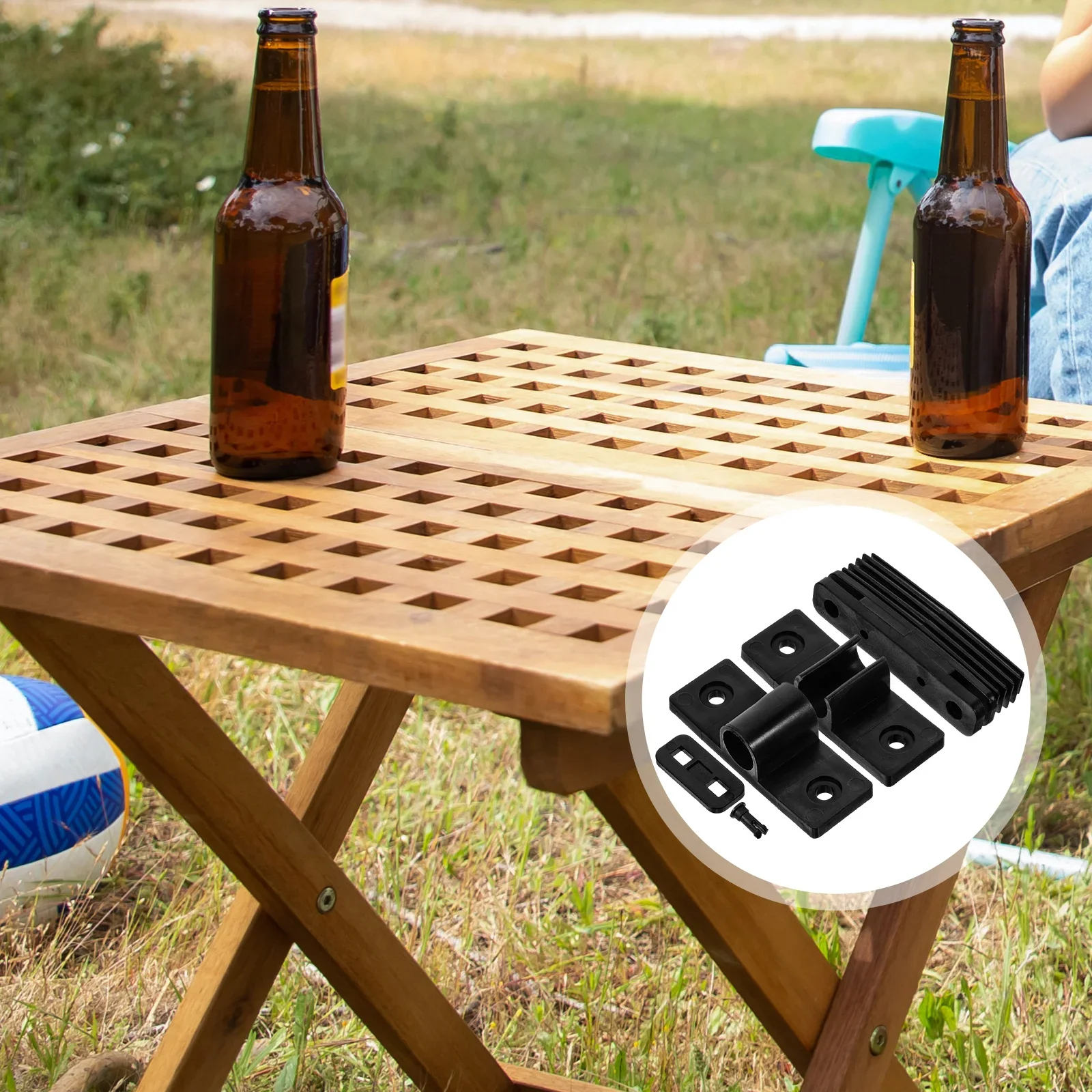 

1 Set Mending Joining Plates Folding Table Fixing Buckles Outdoor Camping Board Parts