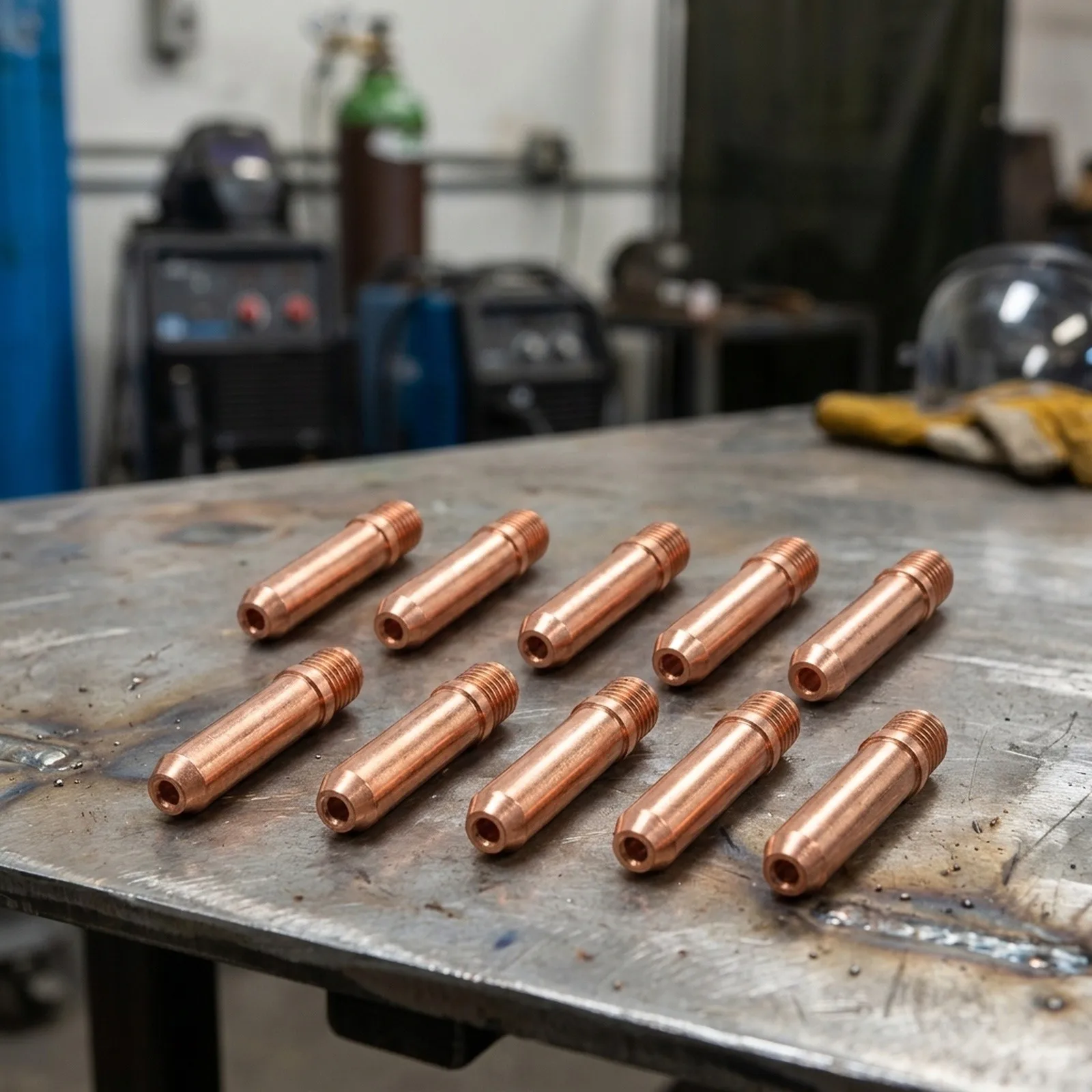 10 pcs copper for contact tips for Bernard for centerfire for mig welding gas accessories for D 1 1 diffusers for T series sizes