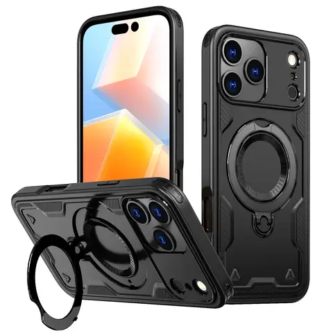 Wireless Charging Stand Ring Hard Case for Iphone 17 18 Pro Max 17 Iphone18 Iphone17
