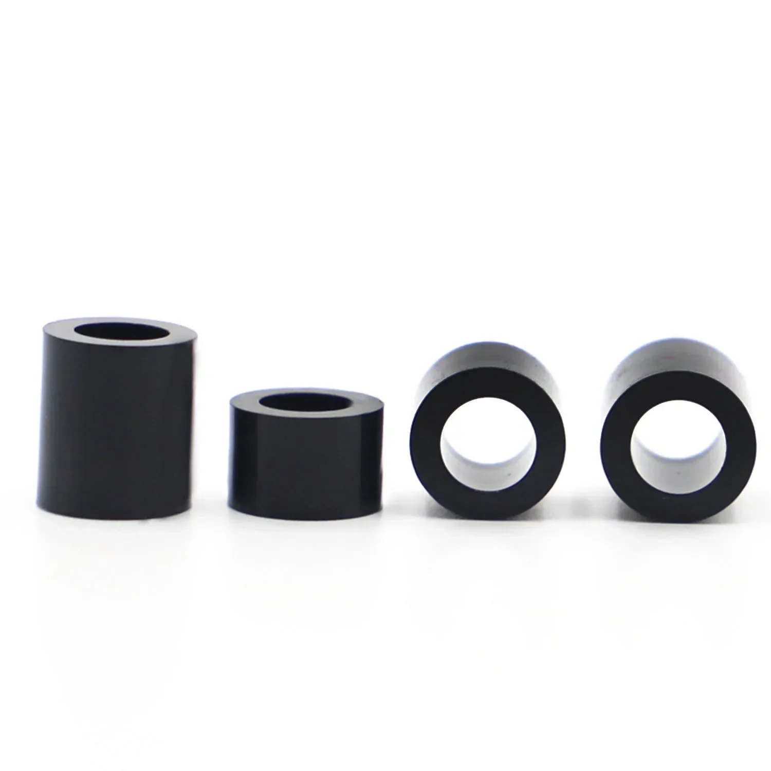 10-50pcs M3 M4 M5 M6 M8 M10 Black ABS Non-Threaded Hollowed Nylon Spacer Round Hollow Standoff Washer PCB Board Screw