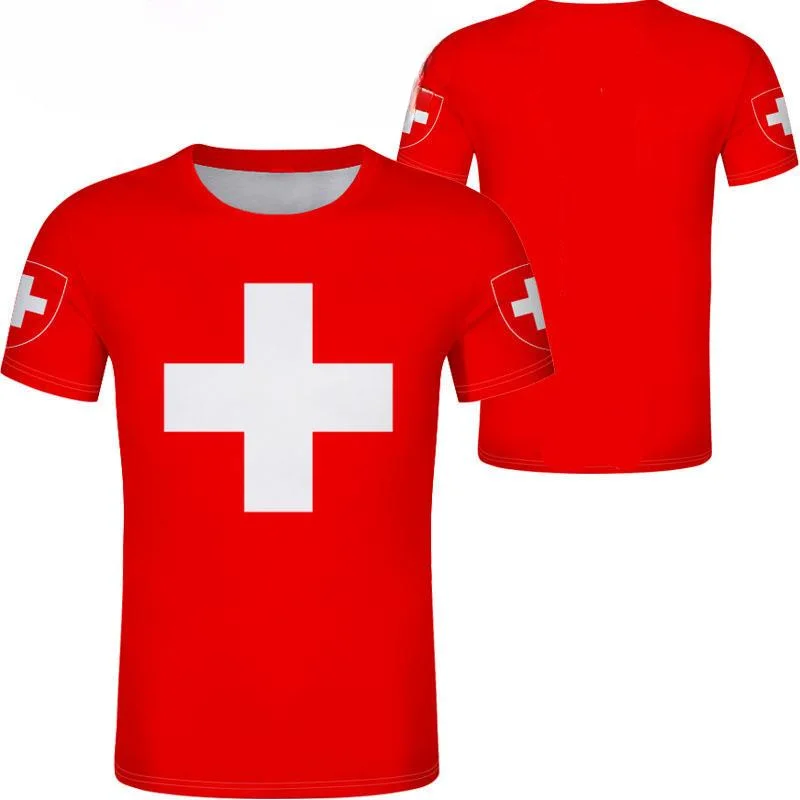 Custom Any Name Number SWITZERLAND 3D T-shirt CHE SWISS Nation Flag Soccer T-shirts Clothes For Men Women Gifts  t shirt