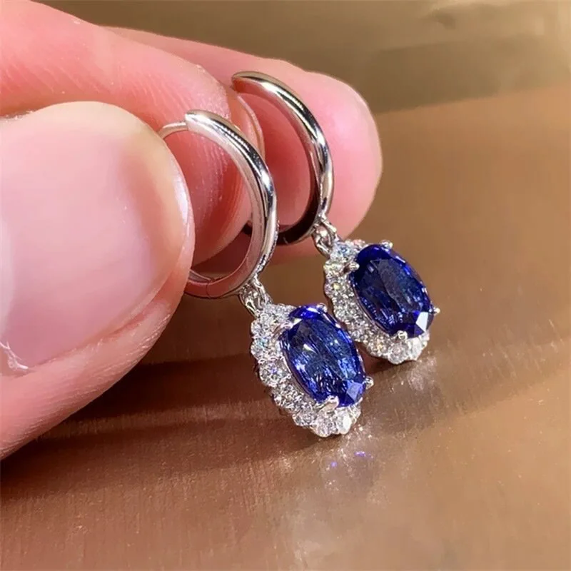 أقراط مرصعة بالزركون الأوروبية والأمريكية الجديدة للنساء، مزاج عصري، مجوهرات وإكسسوارات شخصية