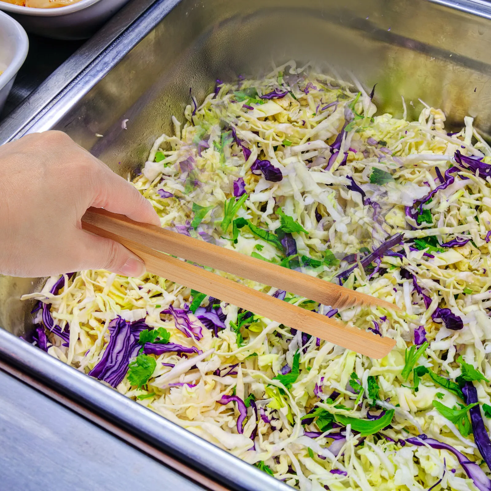 

4 шт., щипцы для стейка, бамбуковые щипцы для сервировки еды, портативный нескользящий зажим для барбекю, хлеба, мяса, уличный кухонный инструмент для пикника