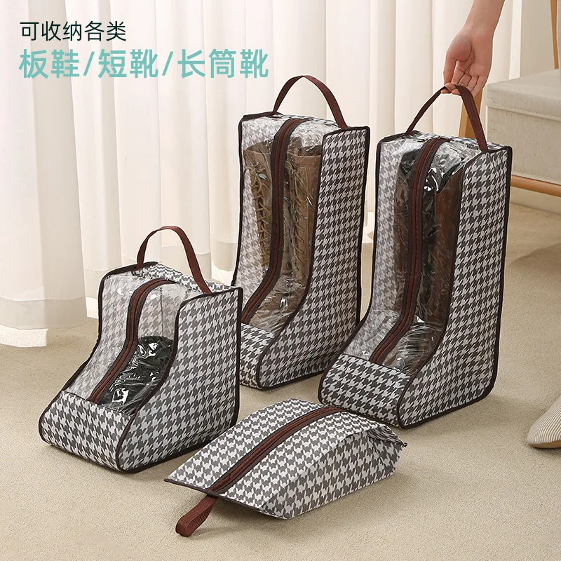 Shoes and Boots Storage Bag Household Seasonal Large-capacity Portable Shoes Storage Multifunctional Waterproof Visual Dust Bag