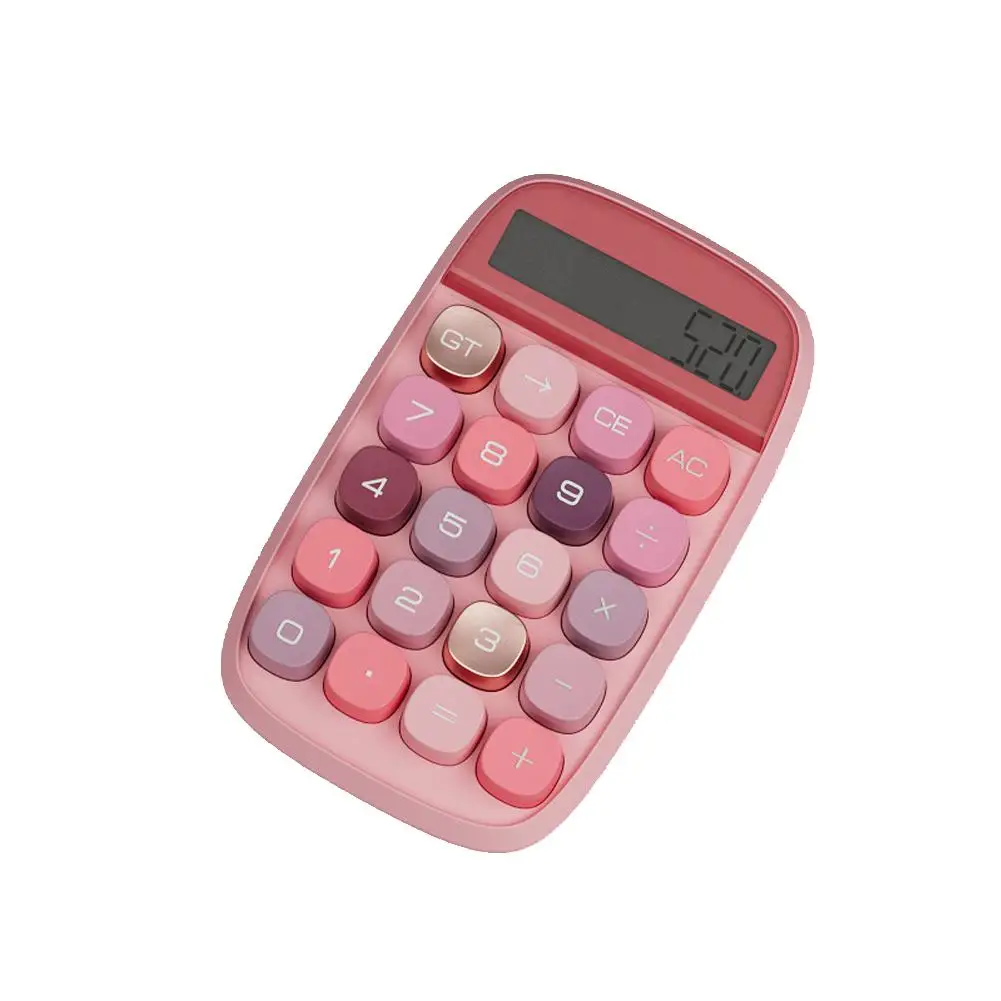 Calculadora de dopamina de color caramelo para estudiantes, Mini Calculadora de teclado mecánico, papelería escolar, suministros de oficina portátiles, D4A7