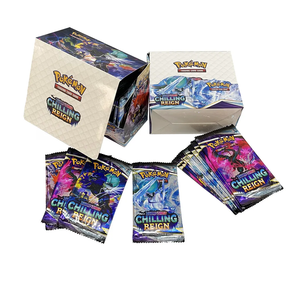 324Pcs English version Pokémon TCG: Sword shield Chilling Reign Booster Box Pokemon Cards 36 Pack Box