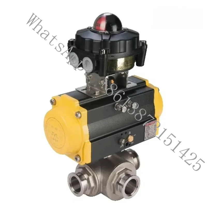 Suitable Steam Control Gas, 4 Inch Flange Pneumatic Three-way Ball
