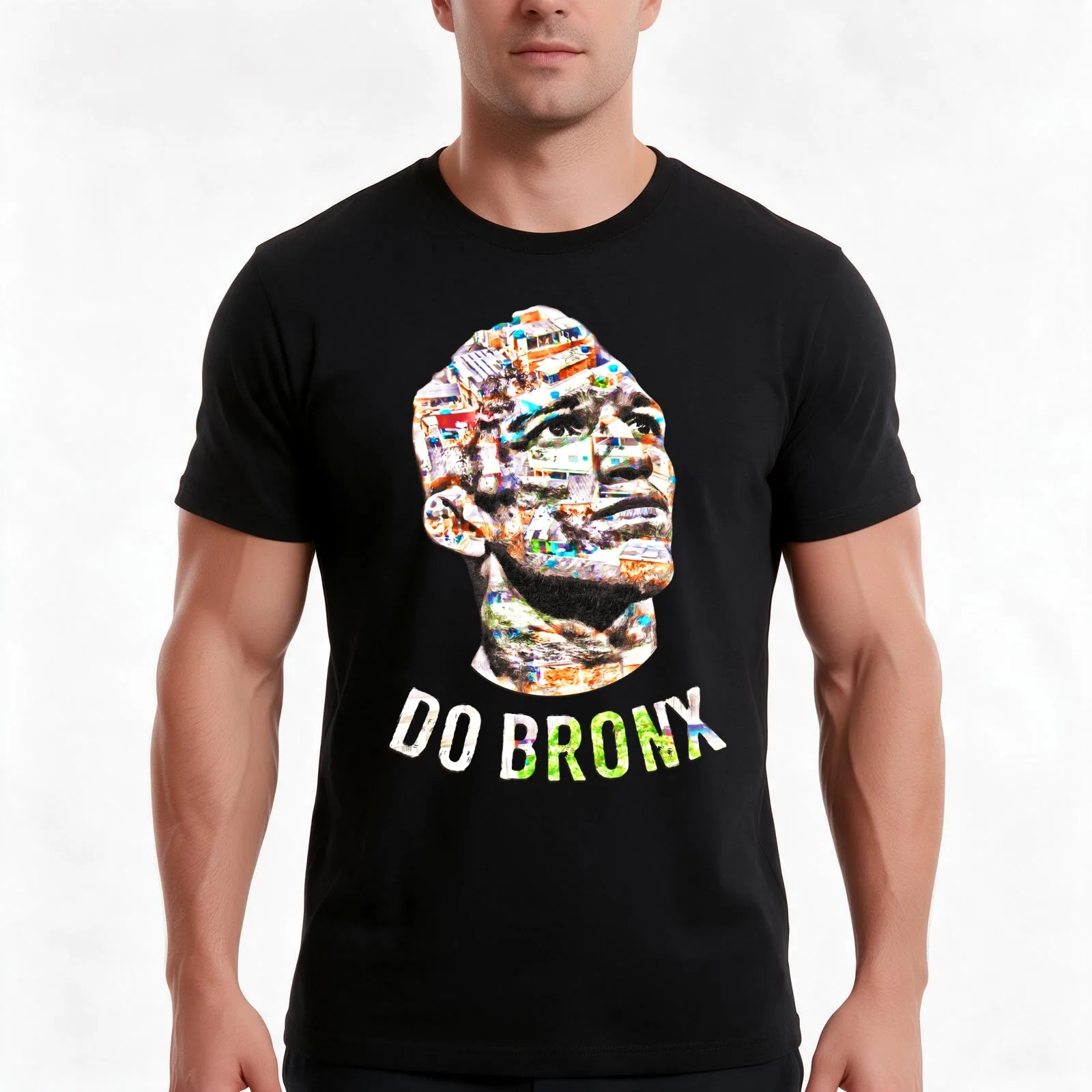 Do Bronx T-Shirt, Summer Casual Cotton Tee, Oversized Streetwear Tops, Vintage Graphic Print, Loose Fit Short Sleeve