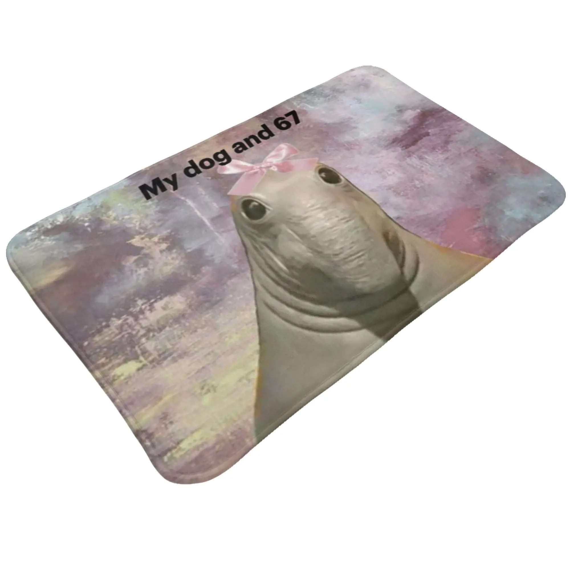 Surreal Fat Creature Funny Portrait Non-slip Doormat Bedroom Mat  Outdoor PatternHomeDecor