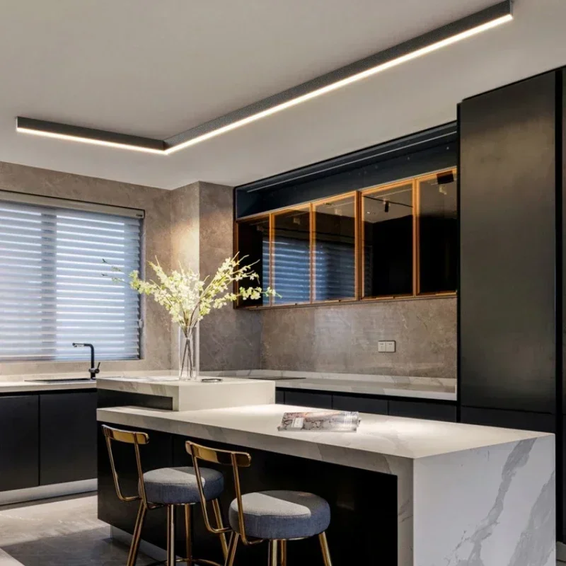 

No main light lighting strip linear light minimalist bedroom led lighting background wall ceiling living room ceiling light