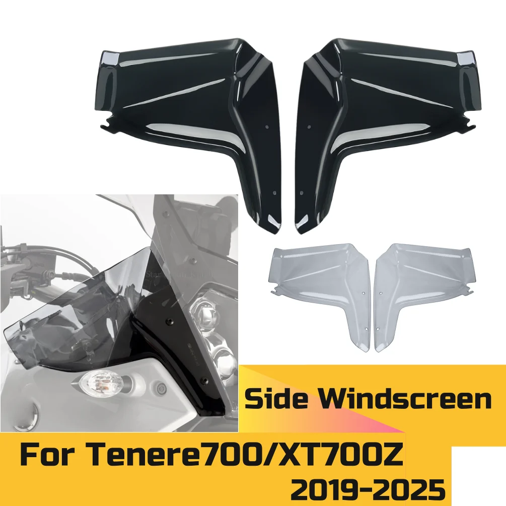 For Yamaha Tenere 700 XT700Z 2019-2025 Tenere700 Side Windscreen Windshield Fairing Wind Shield Deflector Motorcycle Accessories