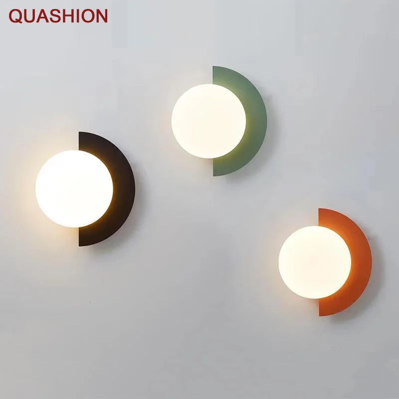 

Simple Children's Room Creative Wall Lamp Bedroom Bed Lamp Moon Wall Lamp Boys And Girls Room Lamps Decorative Wall Lamp