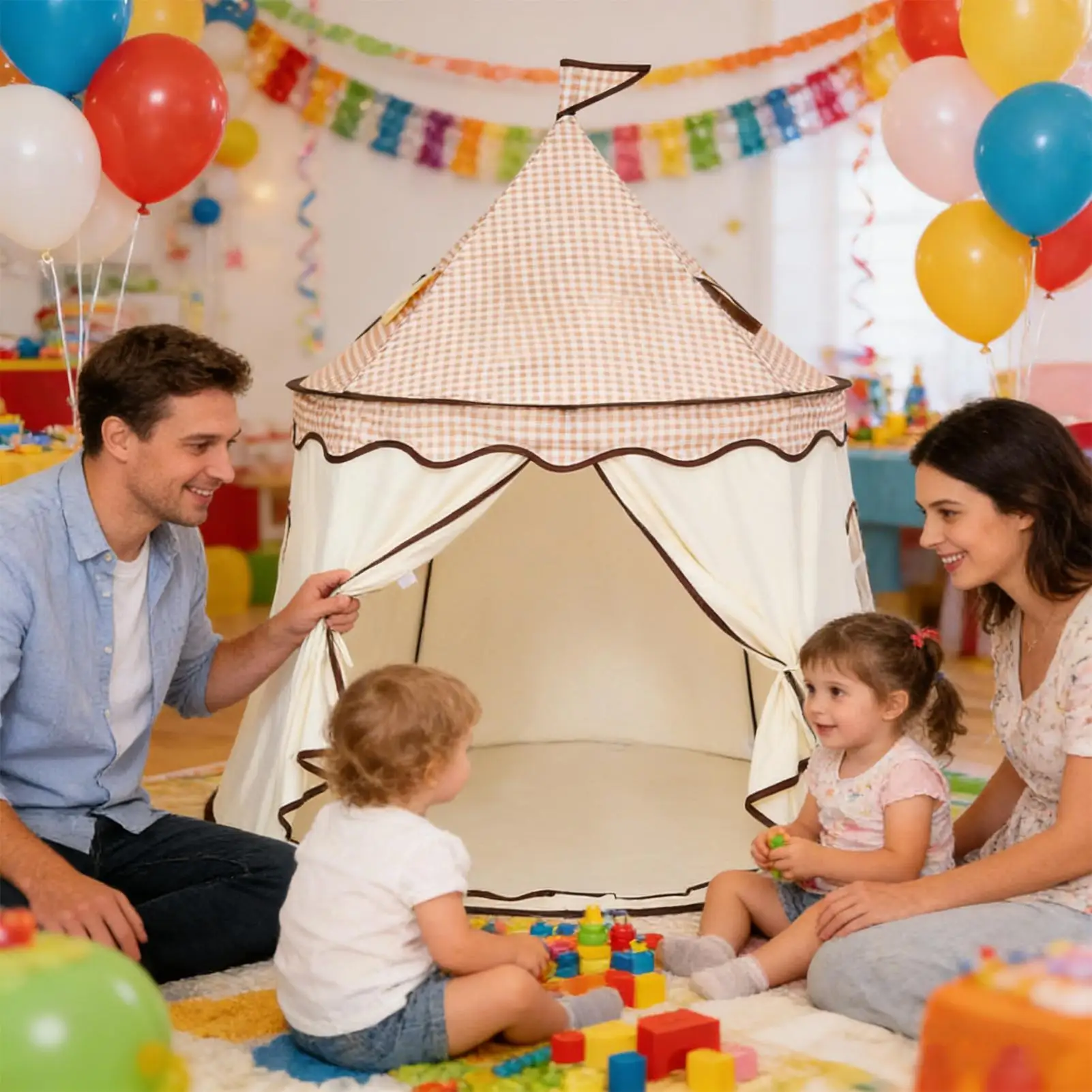 خيمة لعب قابلة للطي للأطفال، منزل لعب للأطفال، فتيات كبيرة، قلعة الأمير، لعبة خارجية، خيمة محمولة قابلة للطي، هدية للأطفال