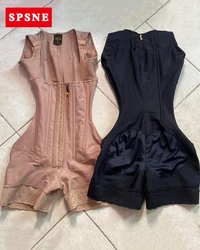 Fajas High Compression Open Chest Sleeveless Jumpsuit Women Body Shapewear Waist Trainer Corset Shaping Hip Lifting Underwear
