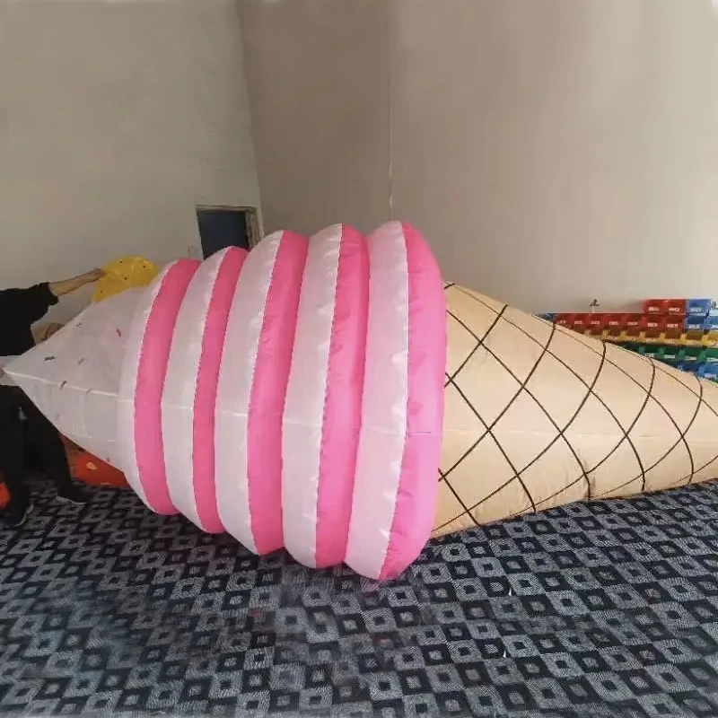 9 km 5 m Eiscreme-Drachen-Linie, Wäsche-Anhänger, weicher aufblasbarer Show-Drachen für Drachen, Festival, Ripstop-Nylongewebe (Akzeptieren Sie den Großhandel)