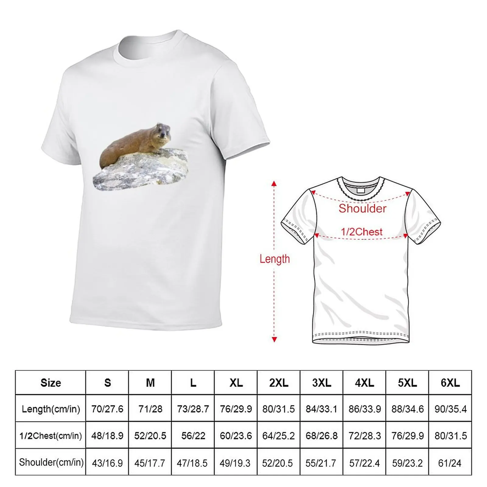 Rock hyrax on a rock T-Shirt Active Wear Sports T-Shirt for Men