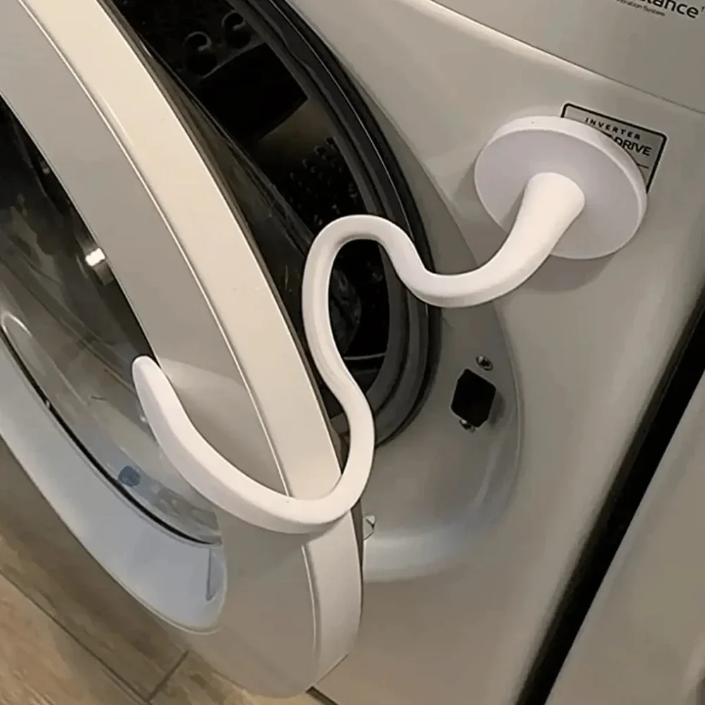 Washing Machine Part Magnetic Washer Door Prop Punch,High Stability Silicone Flexible Door Holder Stopper for Front Load Machine