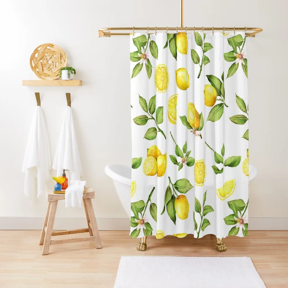 

Summer Lemons Shower Curtain Window Shower Bath Shower Bathroom Curtain