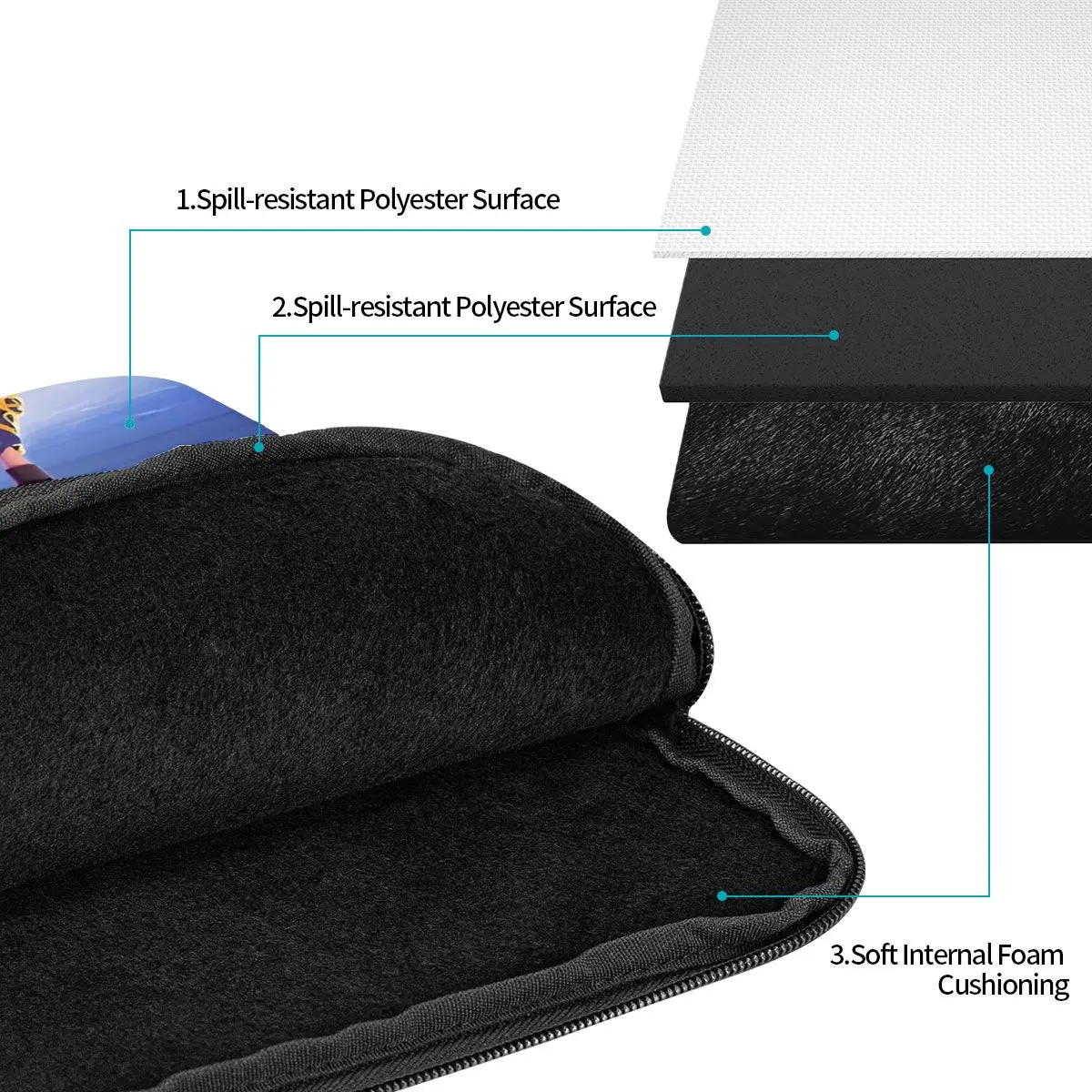 حقيبة كمبيوتر محمول Huntrix Zoey Rumi Mira لجهاز Macbook Air Pro KPop Demon Hunters حقيبة كمبيوتر محمول حافظة مضادة للصدمات