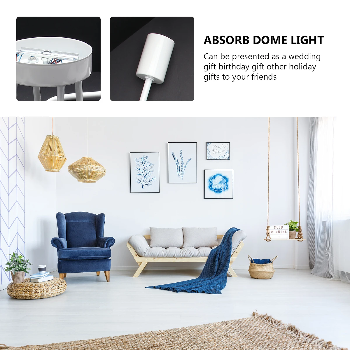 

1 pc Led Ceiling Modern Nordic Light Bedroom Hanging Kitchen Cafe Hotel Decorative Lighting Bedroom Ceiling Lamp White