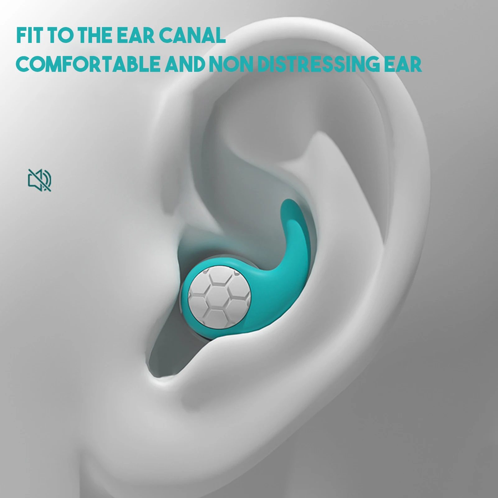 Silicone Soundproof Earplugs Noise Shielding Learning Soundproof Tool Suitable for Outdoor Water Sports