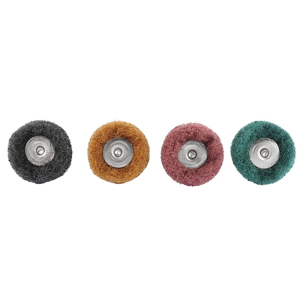 100pcs 25mm Mini Drill Abrasive Brush Mix Set Nylon Buffing Polishing Wheel Dremel Rotary Hand Tool Accessories Set Rust Remover