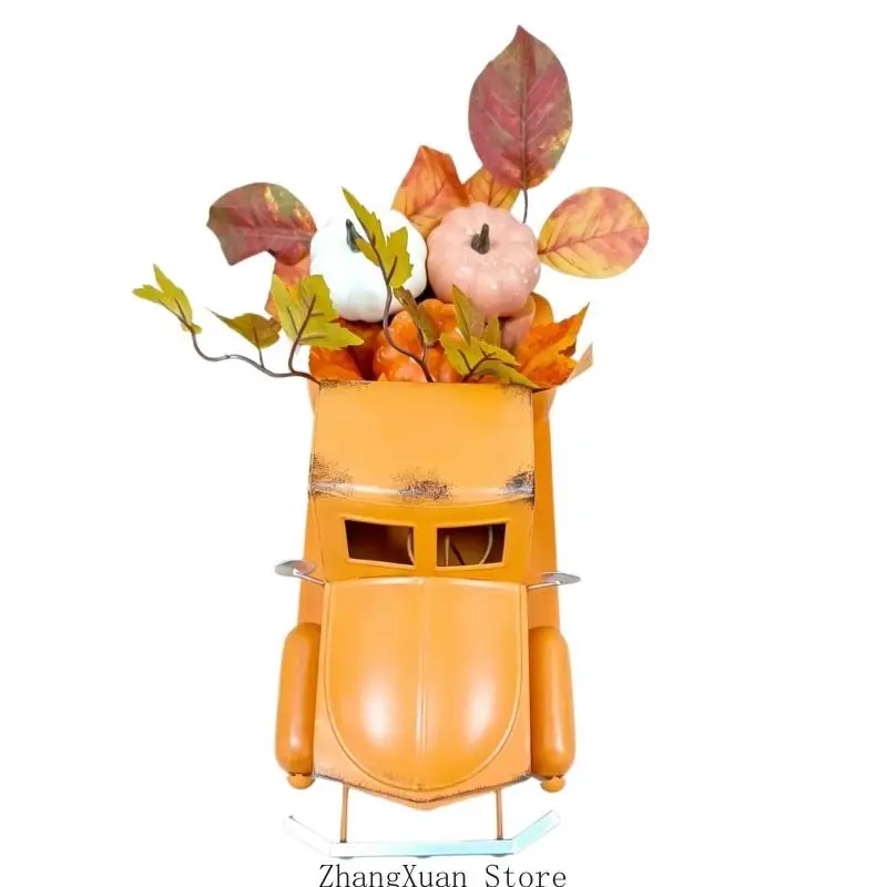LKW-Element Eingangsbereich für die Herbstsaison mit Metall-Ernte-Frachtdetail und Thanksgiving-Regaldisplay für die – Detail 9