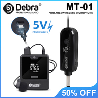 Debra MT-102 UHF Wireless Speaker Microphone, Transmitter Receiver, 501~599mHz, for live broadcast, event planning, conference