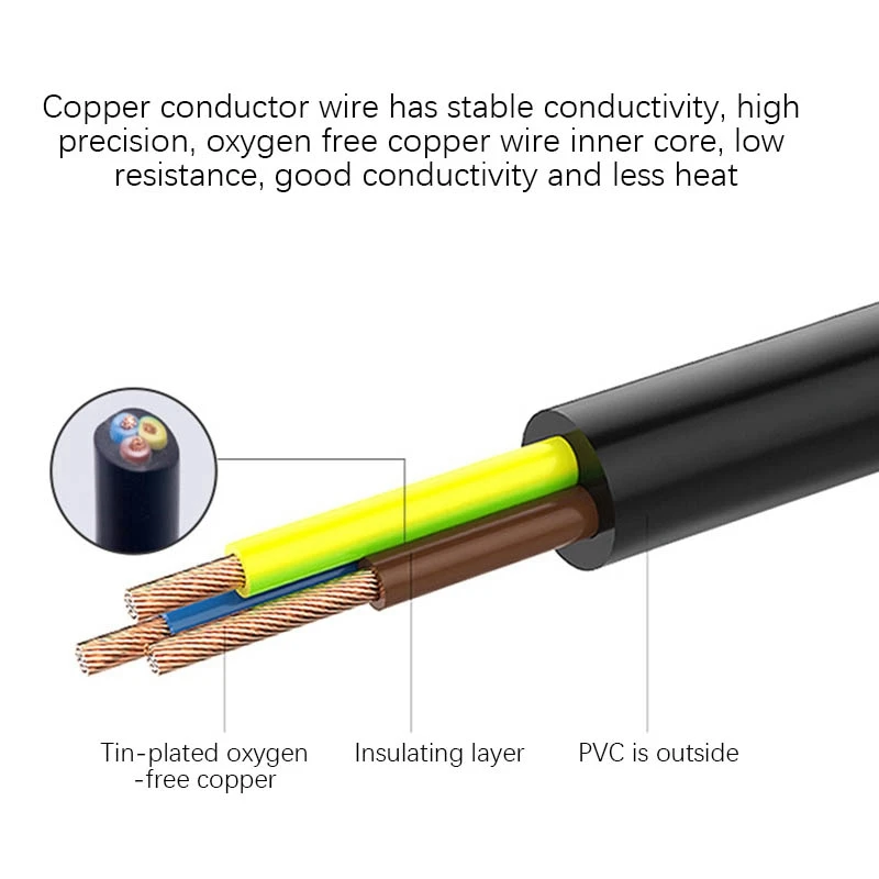 US NEMA 6-15P to IEC320 C13 AC Power Cord, 15A/250V Computer 3X2.08mm Extension Cable(US