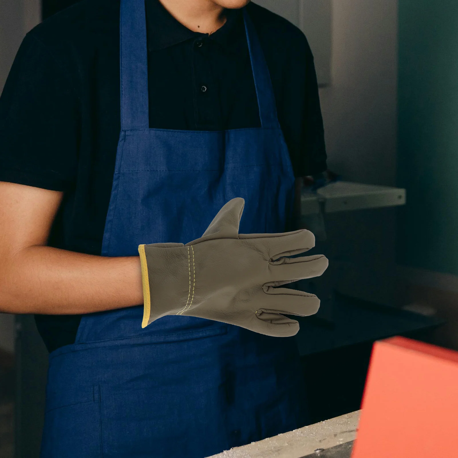 

1Pair Welding Gloves Fire Resistant Heat Proof Protective for Stick Welder Blacksmith Fireplace Fire Pit Wood Stove