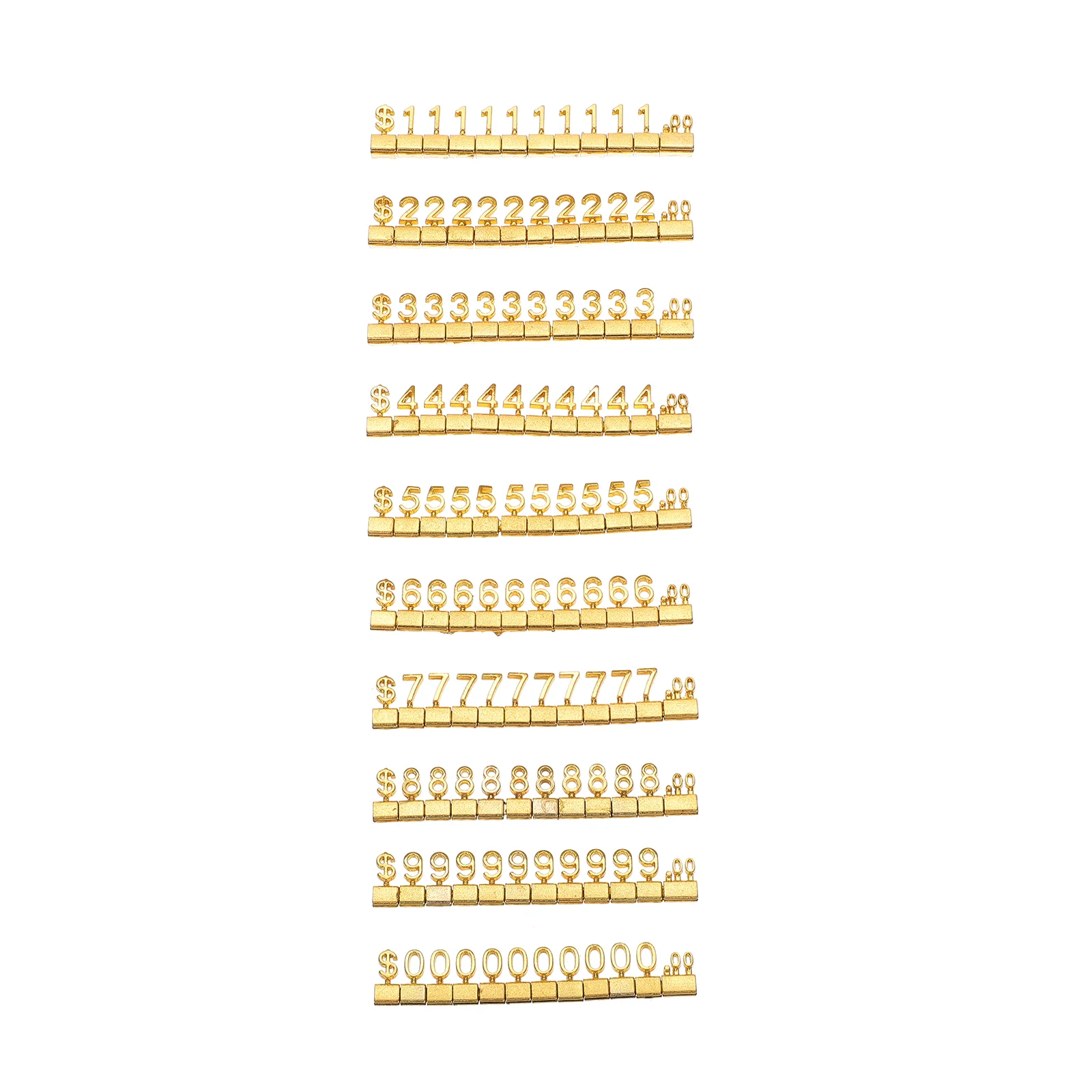 

10 Pcs Price Tag Number Boards Jewelry Display Cubes Metal Block White Labels Sign Blocks Signs for Store Stickers