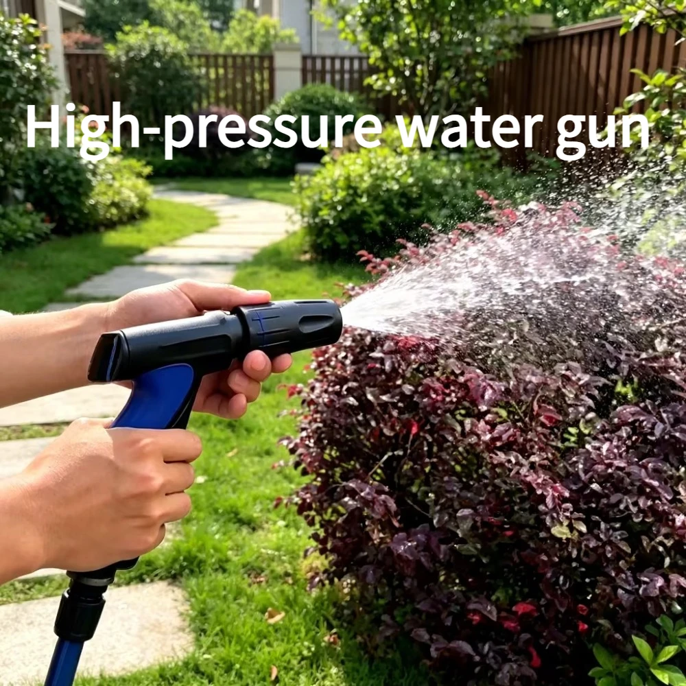 Heavy-duty Spray Gun, High-pressure ABS Plastic Garden Hose Nozzle for Yard Washing and Car Washing
