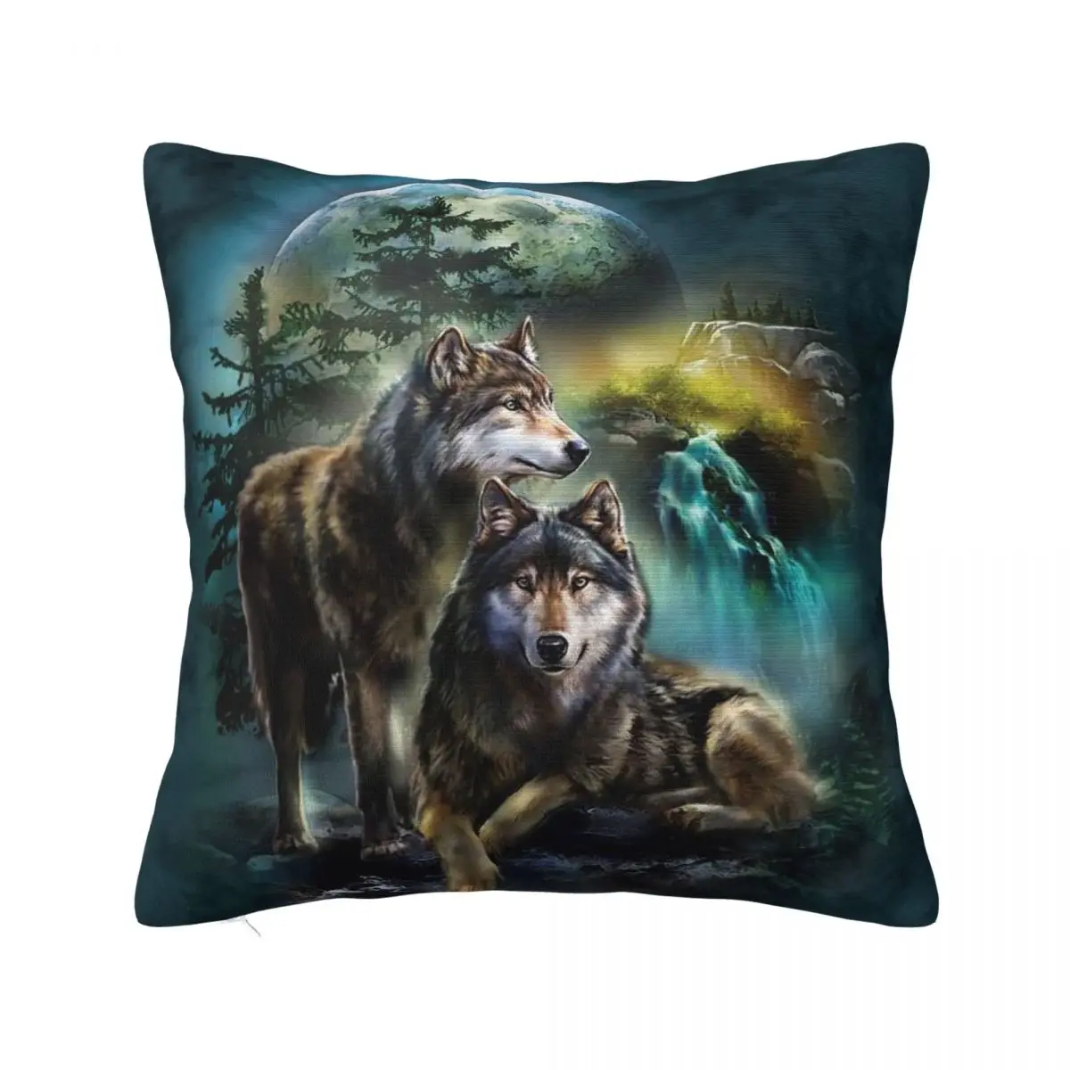 1Piece Pillowcase Cover For Bedroom guest room children's room recreational vehicle vacation home 3D Printed Wolf