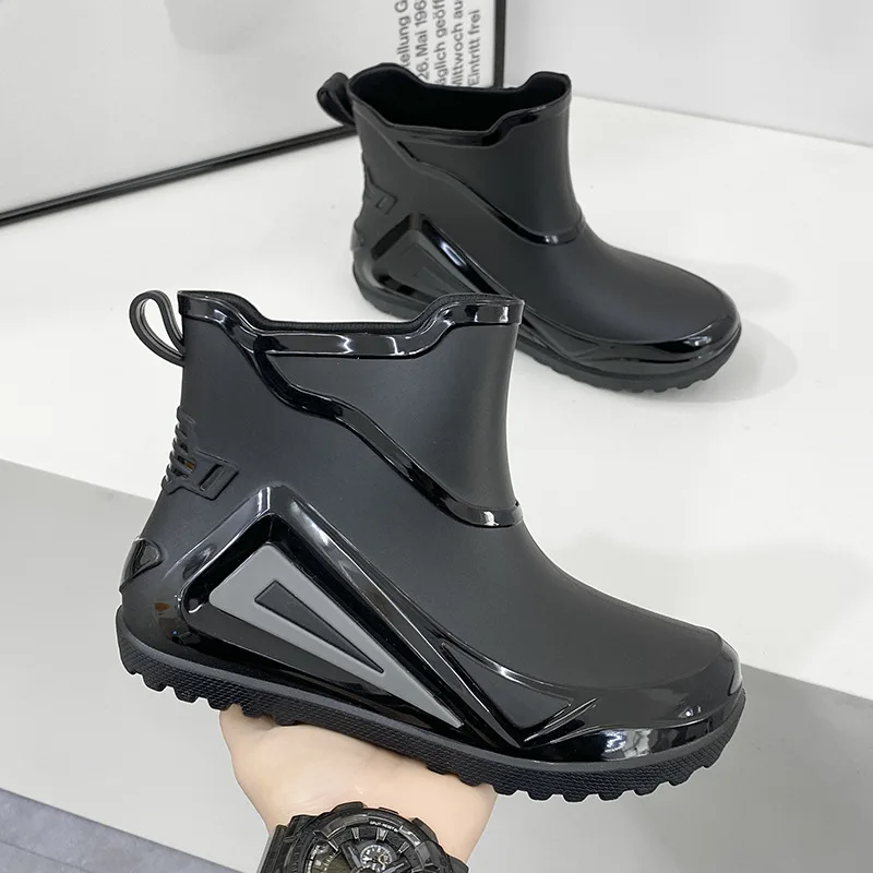 Children Rain Boots Girls Boys Ankle Rain Boots Waterproof Kids Water Shoes Students Teenagers Rubber Shoes Botas De lluvia