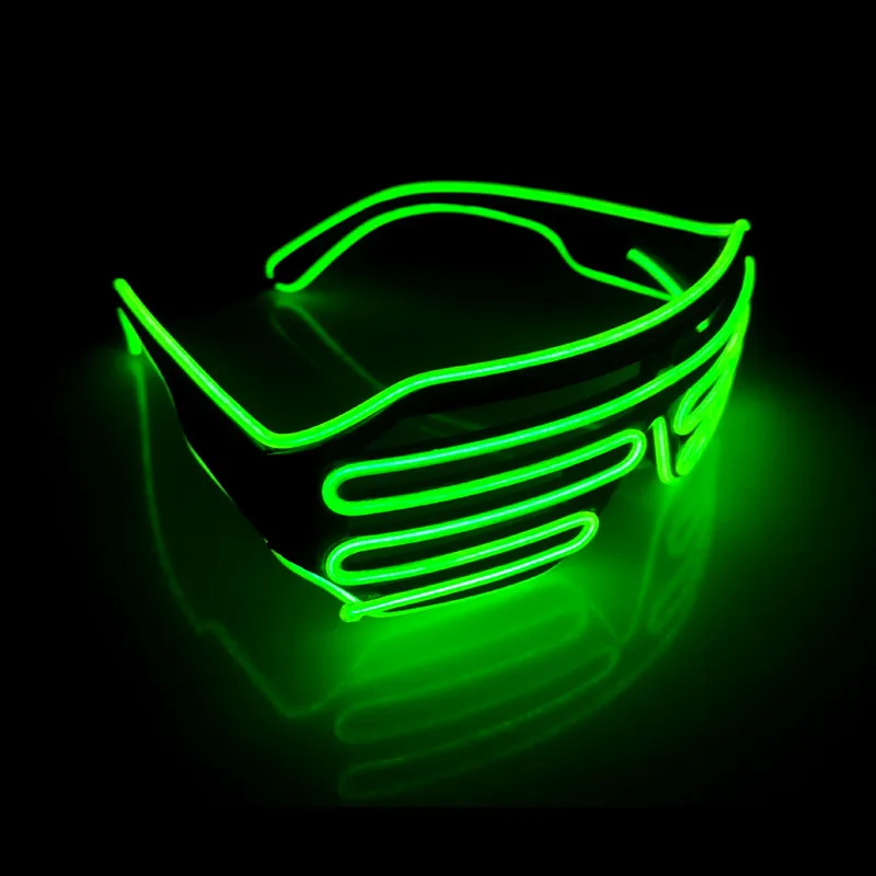 وصول جديد بارد المرحلة ارتداء نظارات مضيئة متوهجة مصراع نظارات النيون وامض نظارات للرجال النساء أزياء الرقص الدعائم