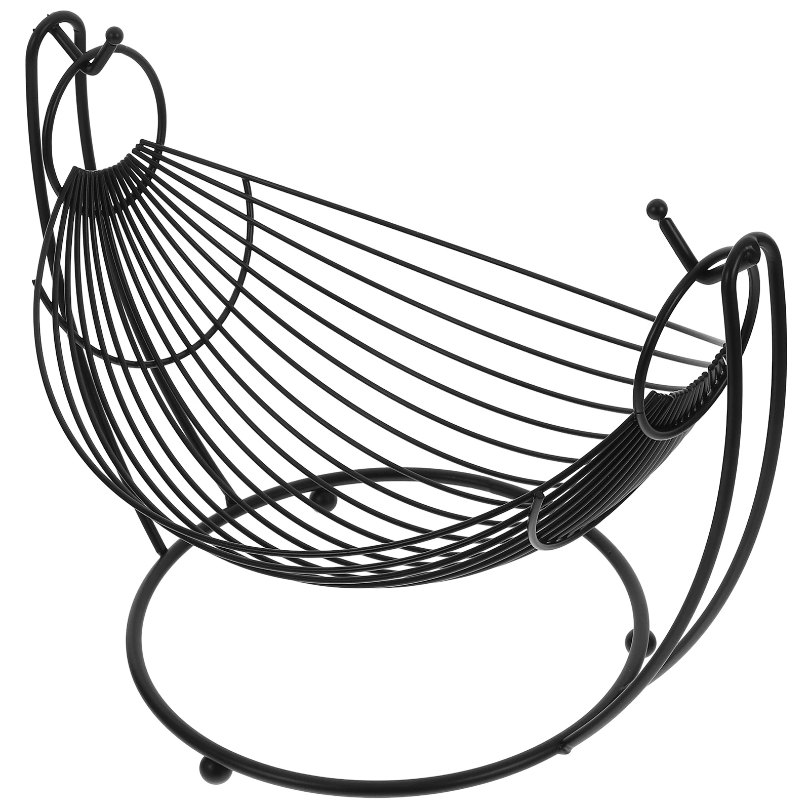 

Metal Wire Fruit Basket Hollow Out Snack Container Elegant Craftsmanship Living Room Bedroom Storage Organizer