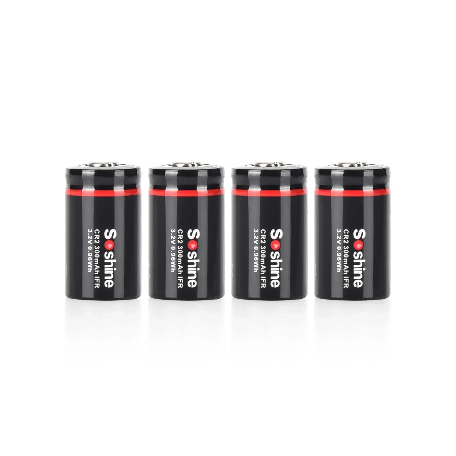 Soshine-batería LiFePo4 CR2 recargable, 50 piezas, 3,2 V, 300mAh, recargable, para telémetros, telescopios, alarmas de humo eléctricas